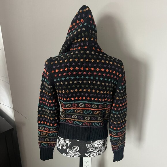 Peruvian Connection Sweater Knit Chullo Hoodie Cardigan Womens Medium NWT MED - Picture 9 of 10